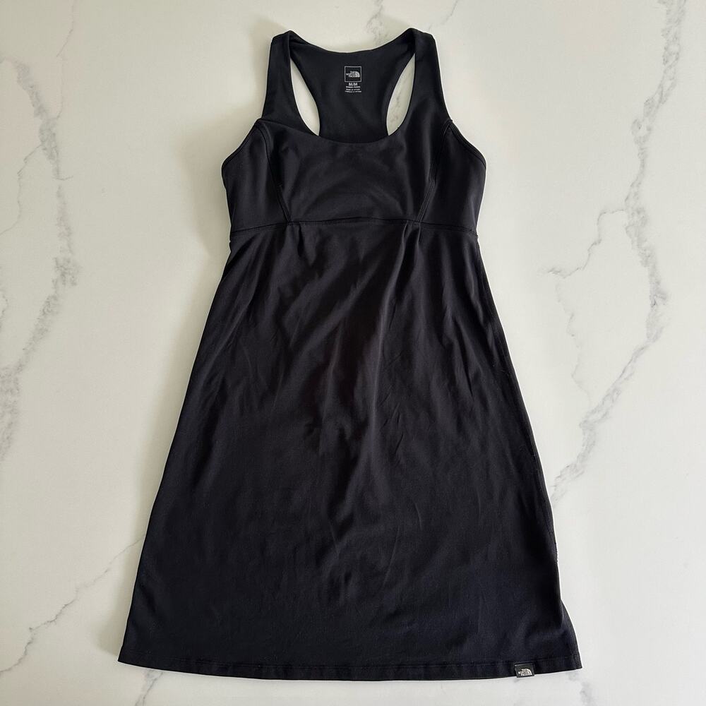 The North Face Abby Dress Womens Medium M Black Racer Back Outdoor Travel